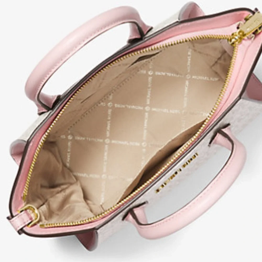 MICHAEL KORS
Avril Small Logo Top-Zip Satchel Powder Blush Multi signature color - Picture 11 of 16